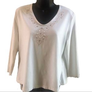 3 for $15 Basler  Seashell Beading top